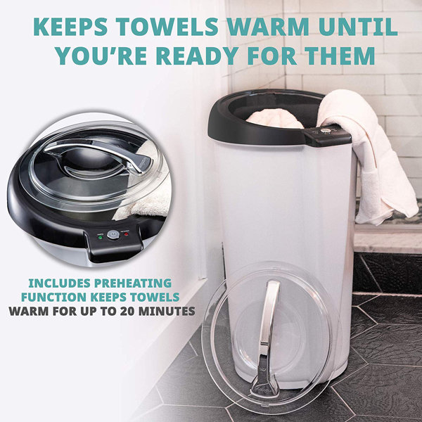 Ivation Free Standing Electric Towel Warmer with Lockable Lid & Reviews